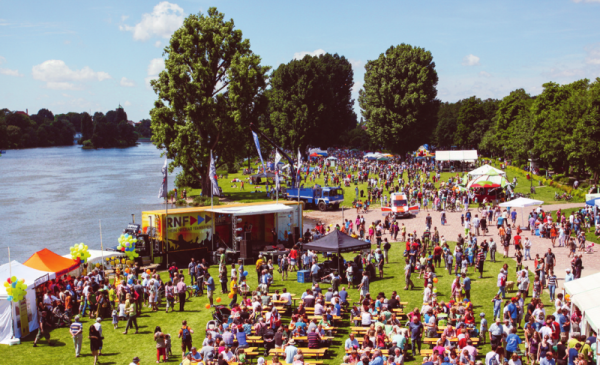 Lebendiger Neckar in Heidelberg 2016